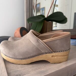 Dansko suede clogs